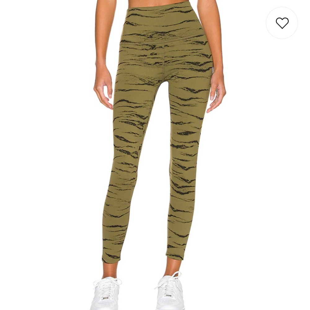 High waisted midi legging in olive wood